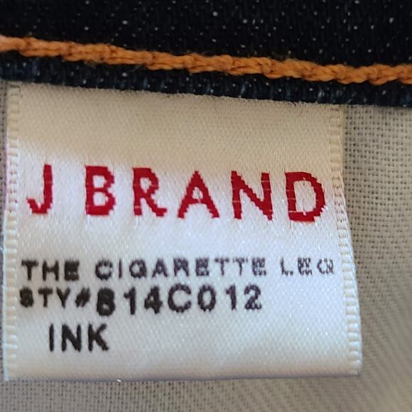 J BRAND The Cigarette Leg Ink Dark Wash Stretch Denim Jeans‎ Women's 27 TALL - Picture 12 of 14